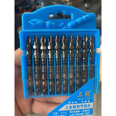 Mũi vít PH2 chống trượt S2 hộp xanh Mũi bắn vít 2 đầu PH2 bake chữ thập từ tính cao, chân lục giác ngắn 6.35mm tiện dụng