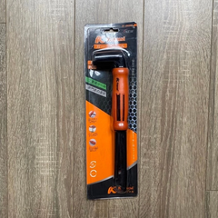 Bộ Lục Giác Bi Đen 8 Chi Tiết Chữ L KAPUSI Từ 1.5-10mm, Thép CRV Cao Cấp K-0196