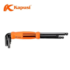 Bộ Lục Giác Bi Đen 8 Chi Tiết Chữ L KAPUSI Từ 1.5-10mm, Thép CRV Cao Cấp K-0196