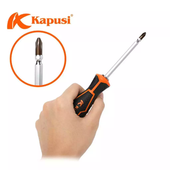 Tua Vít Đảo Cao Cấp S2 6x100mm, 6x150mm, 6x200mm KAPUSI Cán Cao Su, Nam Châm Từ Tính Mạnh