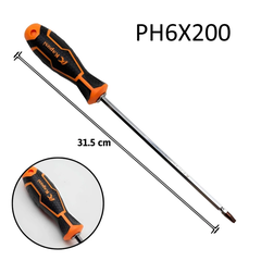 Tua Vít Đảo Cao Cấp S2 6x100mm, 6x150mm, 6x200mm KAPUSI Cán Cao Su, Nam Châm Từ Tính Mạnh