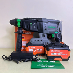 Máy Khoan Bê Tông Pin KUTAN Xám 3 Chức Năng, Bộ Máy 2 Pin 15 Cell Động Cơ Không Chổi Than Bảo Hành 6 Tháng