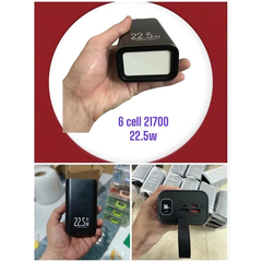 Box Sạc Dự Phòng 6 Cell Pin 21700 Nhôm, Vỏ Sạc Dự Phòng 6 Cell Pin, full phụ kiện KHÔNG KÈM PIN