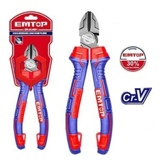 Kìm Cắt Dây Điện 6 inch EMTOP EPLRD0621, Kìm 160mm Trợ Lực 30% Thép Crv, Tay Bọc Nhựa