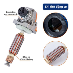 Máy Mài Góc STAKA KA-2733, Máy Mài Điện Công Tắc Hông Công Suất 850W, Đĩa 100mm, Tốc Độ 11000v/p Bảo Hành 6 Tháng
