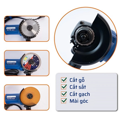 Máy Mài Góc STAKA KA-2733, Máy Mài Điện Công Tắc Hông Công Suất 850W, Đĩa 100mm, Tốc Độ 11000v/p Bảo Hành 6 Tháng