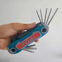 Bộ 8 Đầu Lục Giác Thường TOTAL THT1061826, Lục Giác Bông THT1061846 Dạng Xếp Gọn Thép Cr-V Tiện Dụng Nhỏ Gọn
