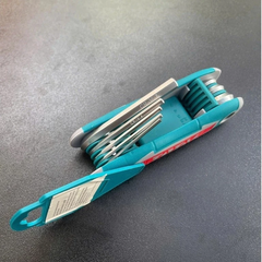 Bộ 8 Đầu Lục Giác Thường TOTAL THT1061826, Lục Giác Bông THT1061846 Dạng Xếp Gọn Thép Cr-V Tiện Dụng Nhỏ Gọn