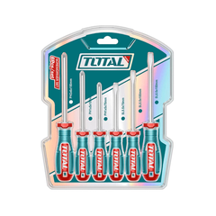 Bộ 6 Tua Vít Dẹp Và Bake TOTAL TKSDS0626 Tay Cầm Bọc Nhựa