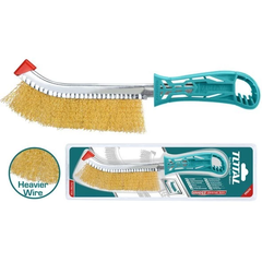 Bàn Chải Thép Đồng TOTAL THT92102 Chiều Dài 250mm Giúp Làm Sạch Các Vết Nứt Đánh Rỉ Sắt Tay Cầm Chắc Chắn