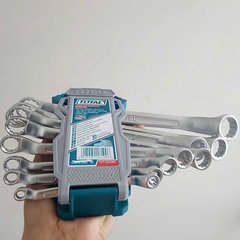 Bộ Cờ Lê Hai Vòng 8 Chi Tiết TOTAL 6-22mm THT102486 cờ lê chất liệu Cr-V siêu cứng, chống rỉ, chính hãng