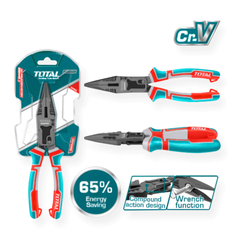 Kìm Mỏ Nhọn Trợ Lực Total THTC520806 | Dài 215mm | Trợ Lực 65% | Kềm Nhọn Cao Cấp Cắt, Uốn, Giữ Dây Chính Các