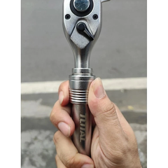 Cần Tuýp Tự Động, Tay Vặn Mở Rộng 1/2 inch Dài 320- 450mm TOTAL THT106128L, Dài 320-450mm, Xử Lý Nhiệt, Mạ crom