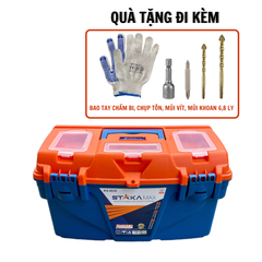 [KÈM BAO TAY CHẤM BI & PK KHOAN] Hộp Đựng Đồ Nghề STAKA KA-6035 Thùng Đựng Đồ Nghề 18 INCH Nhựa PP Cứng Cáp Chịu Lực Tốt