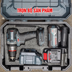 Máy Khoan Pin WORKFIX WF-ID13100AK Anti Kickback + Tạo Xung, Lực Siết 100Nm, Động Cơ Không Chổi Than Đầu Kẹp 13mm