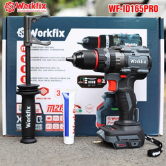 Máy Khoan Pin WORKFIX 13mm WF-ID165PRO, Không Chổi Than Công Suất 165Nm, 3 Chức năng, Có ANTI-KICKBACK + TẠO XUNG
