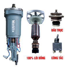 [TẶNG 1 LƯỠI ĐA NĂNG] Máy Mài Cầm Tay WORKFIX WF-AG100CT, Máy Mài Điện Công Tắc Cạnh 950W 6 Tốc Độ Chống Khởi