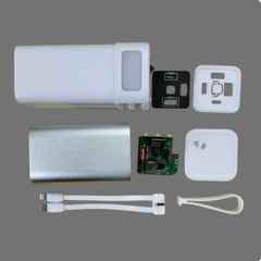 Box Sạc Dự Phòng 4 Cell Pin 21700 Nhôm, Vỏ Sạc Dự Phòng 4 Cell Pin, full phụ kiện KHÔNG KÈM PIN