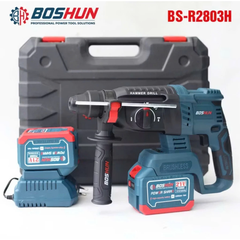 Máy Khoan Bê Tông Pin 3 Chức Năng BOSHUN BS-R2803H Chân pin phổ thông, Lực Đập 1.7J, Đầu SDS PLUS