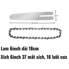Dây Xích 6 inch, Lam Xích 6 Inch, Gắn Cưa Pin, Xích 6 Inch Cho máy cưa xích mini chạy pin
