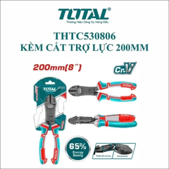 Kềm Cắt Trợ Lực 65% TOTAL 8 inch THTC530806 200MM, 9 inch THTC530906 228MM, Kìm Trợ Lực Tay Cầm Bọc Nhựa