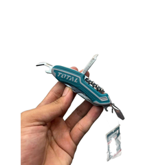 Dao Cắt Đa Năng TOTAL THMFK0126 Kích Thước 95mm Cán Tay Cầm Mềm Hai Màu Độc Đáo Gồm 12 Chức Năng Tiện Ích