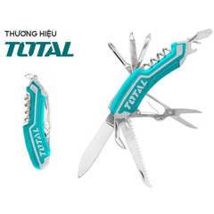 Dao Cắt Đa Năng TOTAL THMFK0126 Kích Thước 95mm Cán Tay Cầm Mềm Hai Màu Độc Đáo Gồm 12 Chức Năng Tiện Ích