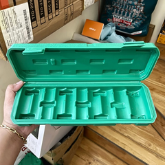 Hộp Đựng Đầu Tuýp, Hộp Đựng tuýp, Đựng Đầu Khẩu 10 Chi Tiết, Hộp Xanh Lá