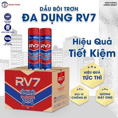 Thùng 12 Chai Xịt Bôi Trơn Chống Rỉ RV7, Thẩm Thấu Nhanh, Nguyên Liệu Ngoại Nhập, Hiệu Quả, Tiết Kiệm