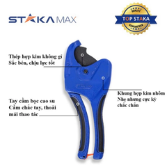 Kéo Cắt Ống Nước STAKA 35mm KA-0180, 42mm KA-0181, 63mm KA-0182 Chịu Lực Tốt, Chống Gỉ Sét