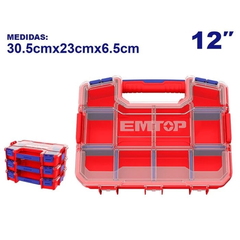 Hộp Nhựa Nhiều Ngăn 12 inch EMTOP - EPBX1211, Hộp Đựng Ốc Vít, Đựng Linh Kiện,...