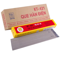 Que Hàn Kim Tín 2.5 ly, 3.2 ly, 4.0 ly, Que Hàn Sắt Dễ Bong Xỉ, Xỉ Bong Sạch, Nhẹ Điện, Ít Khói, Ít Bắn Tóe.