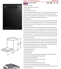 Máy rửa chén KAFF KF-SBL775B New Plus - Xả hàng trưng bày giá tốt