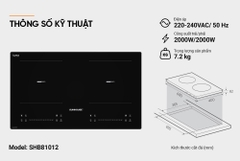 Bếp đôi điện từ SUNHOUSE SHB81012