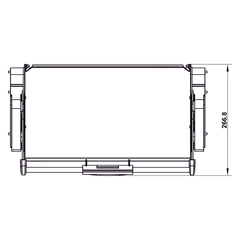Rổ nâng hạ Utensio Plus H2 Khay đơn 504.68.374 | Màu Than Chì (700mm)