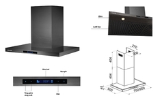 Máy hút mùi KOCHER K-225MI - Kiểu chữ T - Hút cực mạnh 1400m3/h