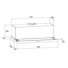 Máy hút mùi âm tủ Malloca MH800TC 80cm