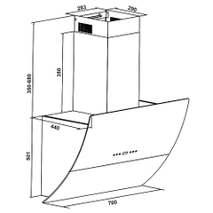 Máy hút mùi Faster FS-90CG WHITE