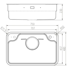 Chậu rửa bát 1 hố Nobinox Liken NL780