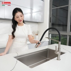 Vòi rửa bát Konox Tema Nickel - Thân mềm linh hoạt - PVD Nickel