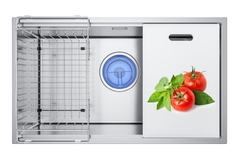 Chậu rửa bát GrandX GX7846S Smooth - Inox 304 Handmade Cao Cấp