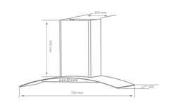 Máy hút mùi KOCHER K-226I - Cảm biến vẫy tay - 1850m3/h