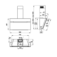 Máy hút mùi gắn tường Hafele HH-WVG90B 539.89.335