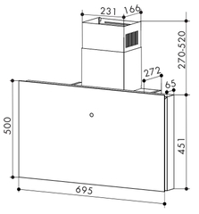 Máy Hút Mùi Bauer BC 70BSI  - BLDC cảm ứng 2 mặt