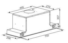 Máy hút mùi âm trần Canzy CZ-68D