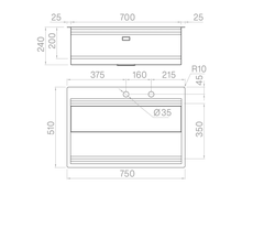 Chậu rửa bát Artinox Mose NA808 - Thiết kế giấu hố rác, Nhập khẩu Ý