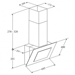 Máy hút mùi Faster FS 3608B-70
