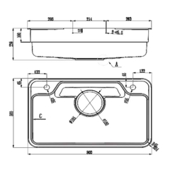 Chậu rửa bát FS 8050B01