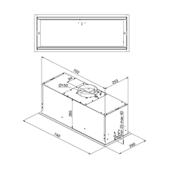 Máy hút mùi âm tủ toàn phần Malloca K-750B - Nhập Ba Lan