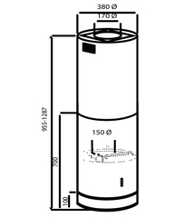 Máy hút mùi Latino LT-7038T | Áp tường Φ38cm | Hút mạnh 1400m3/h